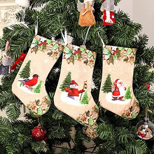 Božićne čarape Privjesni božićni ukras pribor 12 inča božićne božićne čarape poklon torba 8 inčni janjeti uho vijenac