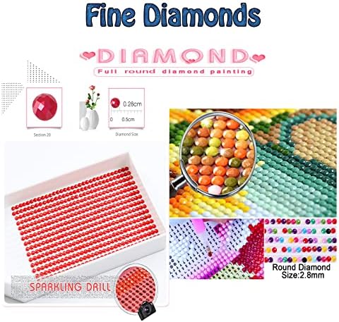 Dijamantni setovi za odrasle, u boji Cloud Diamond Art Kids početnik DIY 5D boja po brojevima, velika puna bušilica okrugla Diamond