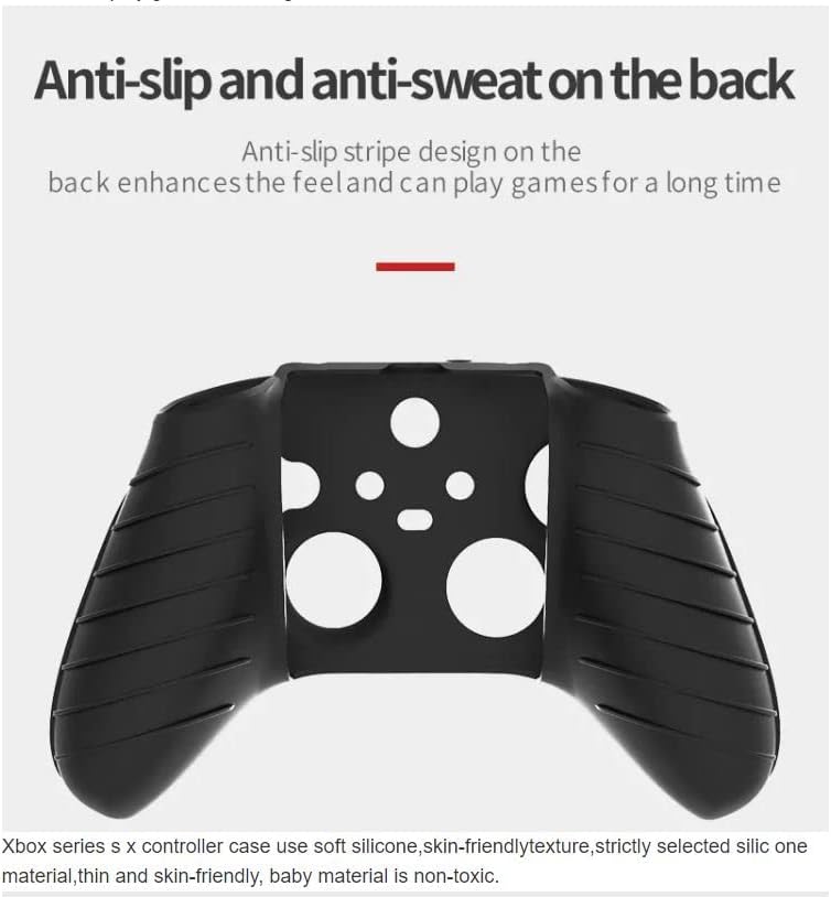 PSS Xbox serija X Xbox serije S CONTROLER silikonski poklopac reljefne linije protiv klizanja Zaštitna rukava za Xbox serije S / X kontroler sa anti-kliznim 2 palca