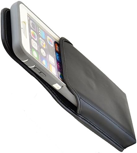 Turtuback Case CASE kompatibilan sa Apple iPhone 6 Plus, iPhone 6s Plus W / Obyn Clubles ili glomazni slučajevi, crna vertikalna kožna