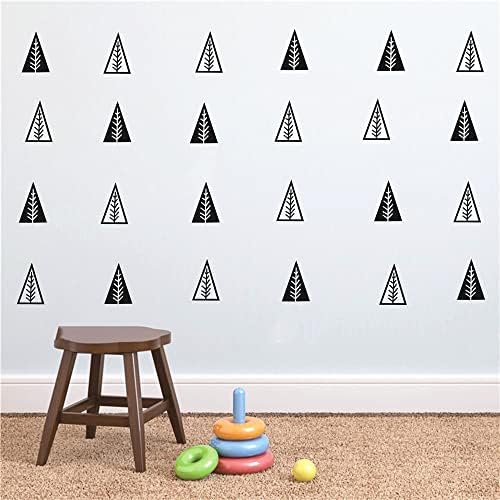 48pcs dvokrevetni trouglovi zidna naljepnica Triabl trokut stablo uzorak zidna dekor za dječju sobu AFN137