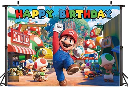 Super Bros Mario tematska fotografija sretan rođendan pozadine avanturistička igra Dječija zabava fotografija pozadina Baby tuš Baner
