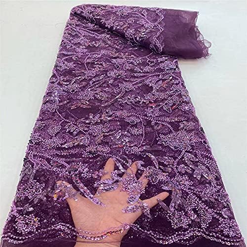 Vezena čipkasta tkanina za vjenčanicu 5 metara Afrička mrežasta čipkasta tkanina ručno rađena čipkasta Nigerijska čipkasta tkanina za ženske vjenčanice