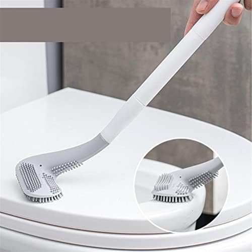 Ieasemts wc četkica dugačka ručica wc za čišćenje četkica za čišćenje golf silikonske toaletne četke sa držačem set modernog higijenskog