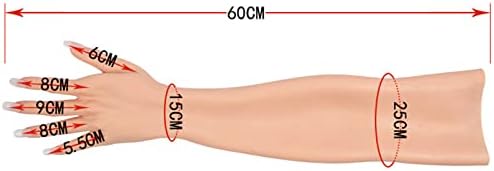 HDFU Crossdressing silikonska rukavica realistična ženska koža puna dužina ruke za transrodne osobe Dragqueen Cosplay proteza, Boja3,