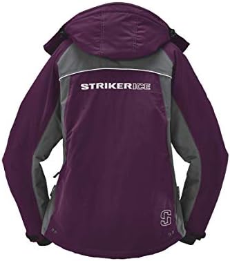Strikerice Women Ribolov hladno-vremenska jakna vodootporna prizma, veličine 18, marsala / siva