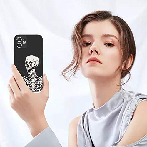 Lugeke Skeleton Telefon za telefon za iPhone 11, osmijeh lubanja s uzorkovima dizajnerski dizajn poklopac kućišta, COFR TPU protiv-ustrešesti