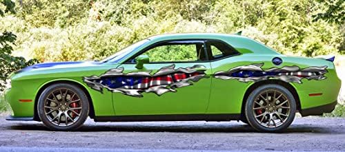 Američka zastava Skišena metalna automobila vinilna decal, Sjedinjene Američke Države Grafika, američki bočni omot, patriotska naljepnica,