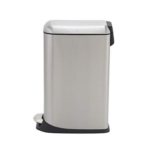 Dizajn trend ovalnog tannog nehrđajućeg čelika Korak kante za smeće sa mekim zatvaračem | 20 litara / 5 galona, ​​16.26 L x 21.73