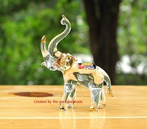 Ručno rađena slonova umjetnička stakla divlje divlje životinjske figurice - br.2