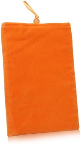 Boxwave Case kompatibilan sa Rand McNally Overdryve 7 - baršunastom torbicom, meka velur tkanine vrećice sa crtežom - podebljana narančasta