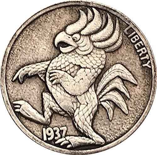 21 mm Antikni novčić SAD Bao 牛 流 汉 Kovanice 1937D zanata 70coin kolekcija Komemorativni novčić