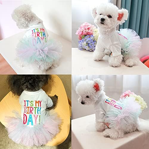 ANIAC djevojka pas rođendan Tutu haljine štene čipkasta suknja i ukosnica mačka rođendan princeza haljina za kućne ljubimce odjeća