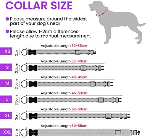 Pceotllar podstavljena ogrlica za pse sa oznakom Reflektirajuća Podesiva ogrlica za pse Meki najlon neopren Super lagana prozračna