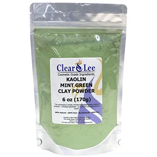 ClearLee Kaolin Mint Green Clay kozmetički puder- čisti prirodni puder - odličan za detoksikaciju kože, podmlađivanje i još mnogo
