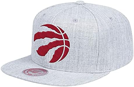 Toronto Raptors Mitchell i Ness Team Heather Siva Tim logotip Podesivi snapback Black Hat
