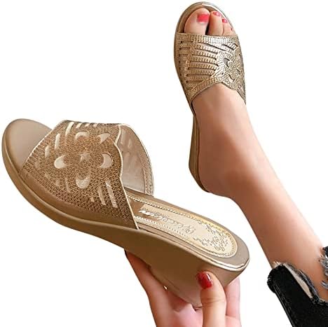 Casual stan za žene ravne cipele za žene Toe Mid Heel modne sandale ljeto Casual debela ženska peta Rhinestone ženske Casual cipele