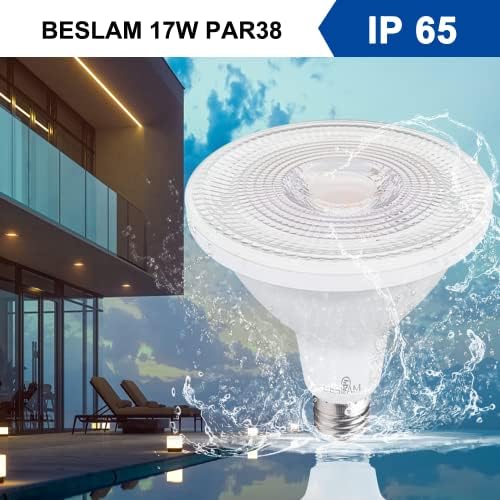 BESLAM PAR38 17W LED sijalice za poplave, baza E26, ekvivalent 150w, 2700k toplo bijelo reflektor, 1700lm, ugao snopa od 25°, Ul na