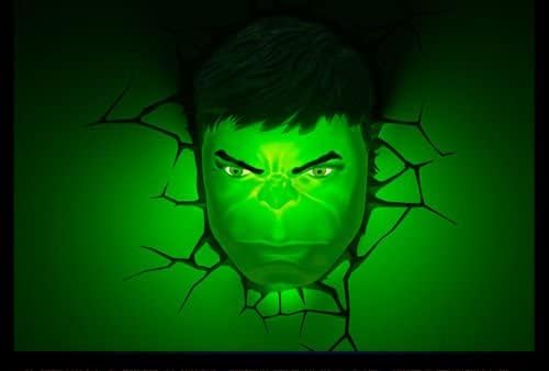 3dlightfx Marvel Avengers Hulk Face 3D Deco Light