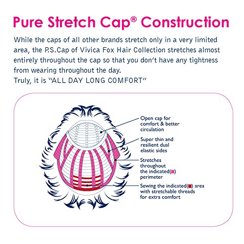 Vivica a Fox Hair Collection Yeva sintetička vlakna otporna na toplotu čista rastezljiva kapa perika, TT4 / 2613, 14,5 unce