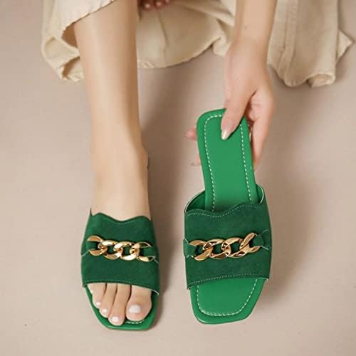 Gufesf ženske sandale, ravne donje lagane otvorene sandale za žene proljeće ljetne papuče Casual Extra široke papuče