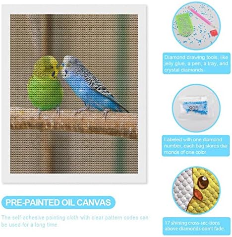 Papagaji vole-ptice papagaji na podružnici DIY 5D dijamantskih setova za dijamantne boje pune bušilice dijamantske tačke slika umjetnosti