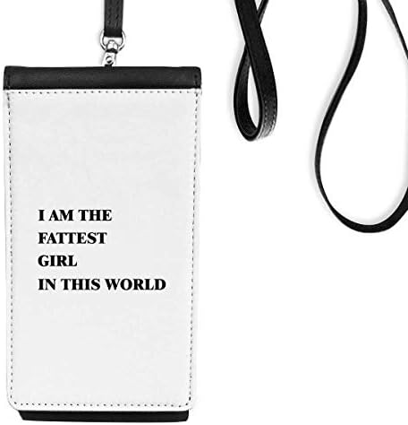 Ja sam fedest djevojka art deco poklon modni telefon novčanik torbica visi mobilna torbica crni džep