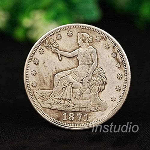 American Far East Trading Silver Dollar 1871 uzima cvijeće srebrne okrugli orlov ocean američki cvijet Zmaj Ocean Collect Cover Copy
