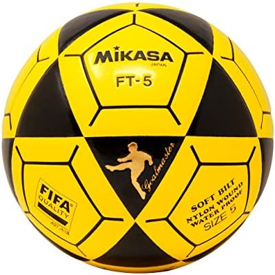 Mikasa FT5 Glavna fudbalska lopta, crna / žuta, veličina 5
