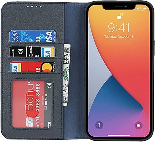 Navlaka za telefon na preklop, za Apple iPhone 12 Pro Max 6,7 inča koža otporna na udarce Stend funkcija Folio futrola novčanik [držač