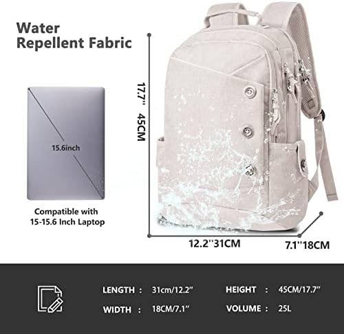 Kingslong 15,6 inčni ruksak za laptop za muškarce, žene, otporne na računarsku torbu za notebook torba pogodna za koledž radnički