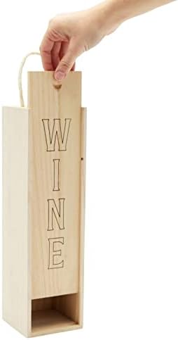 Drveni vinski sanduk s drškom, Paulownia Drvene poklon kutije sa kliznim poklopcem za kućnu zabavu