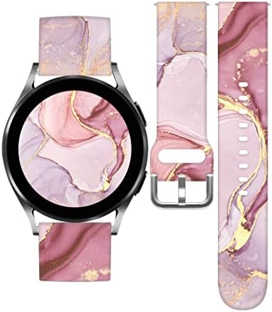 Vieeki Watch Bands kompatibilni sa Samsung Galaxy Watctin 40mm 41mm 42mm 44mm 45mm 46mm, 20mm uzorak zamjena silikonska remena za