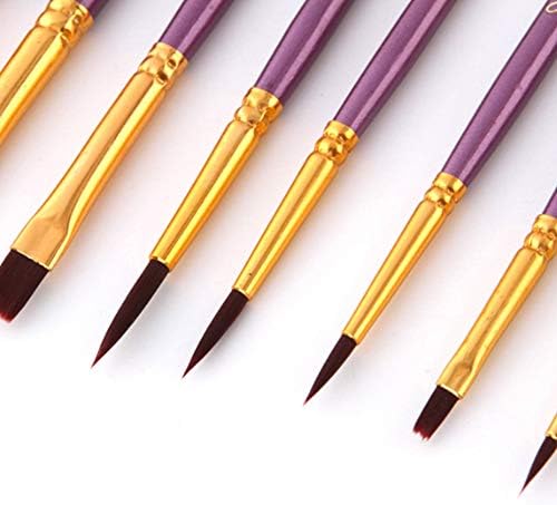 Guangming - Umjetnik Kit za boju, najlonske akrilne boje Četkica sa drvenim olovkom štapom, okrugle šiljaste boje patke boje za akrilnu