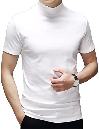 Muška Turtleneck Top Slim Fit čvrsta baza tanki džemper Casual Dugi rukav donji veš Tops Muška udobna bluza T-Shirt