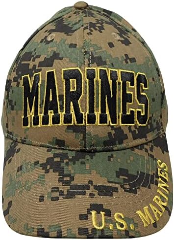 Trgovinski vjetrovi marinci 3 - D slova američki marinci USMC Marpat Camo kamuflaža Podesiva vezena pamučna kapa-zvanično licencirana