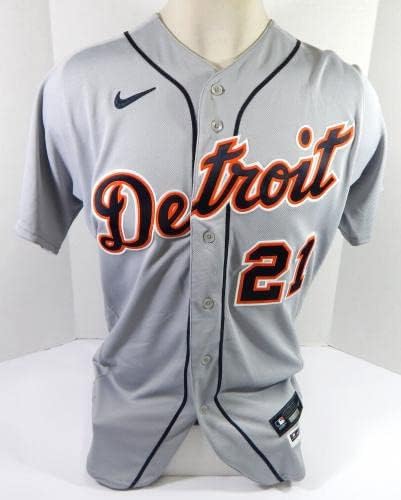 2021 Detroit Tigers Jacoby Jones 21 Igra Izdana siva Jersey 44T DP39016 - Igra Polovni MLB dresovi