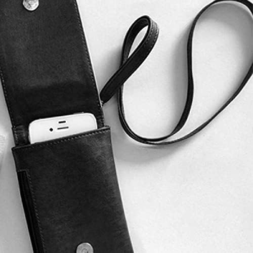 Japanski hiragana karakter e telefonski novčanik torbica viseći mobilni torbica crnog džepa