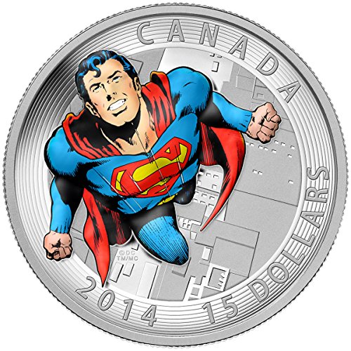 2014 lint otporan na fino srebrni novčić - ikonični supermantski komični poklopci: akcijski stripovi br. 419 od 1972. - kolnika: 10.000