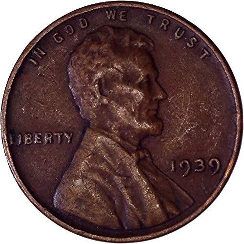 1939 Lincoln pšenični cent 1c Veoma dobro