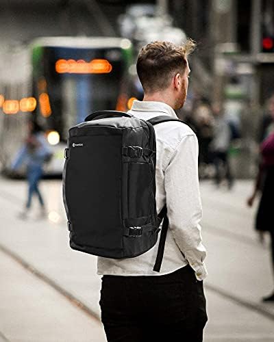 tomtoc putni ruksak 40L, ručni ruksak odobren za ručni prtljag odobren za TSA Friendly Flight, vodootporni lagani poslovni ruksak, izdržljiva velika torba za sedmicu koja odgovara laptopu od 17,3 inča