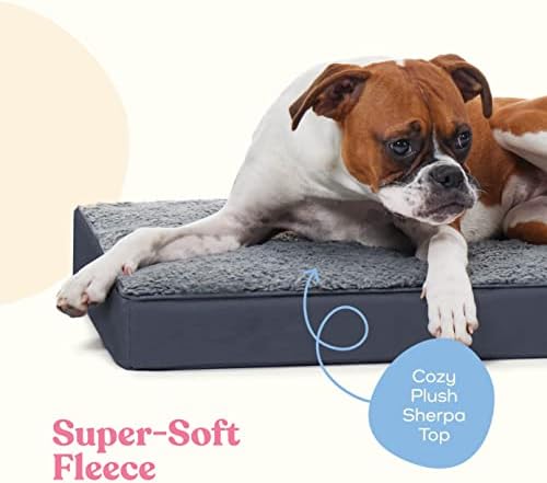Ortopedski veliki krevet za pse - Ultra udoban krevet za velike pse Mali, Srednji, Veliki i izuzetno veliki psi/mačke sa Sherpa top-prozračni