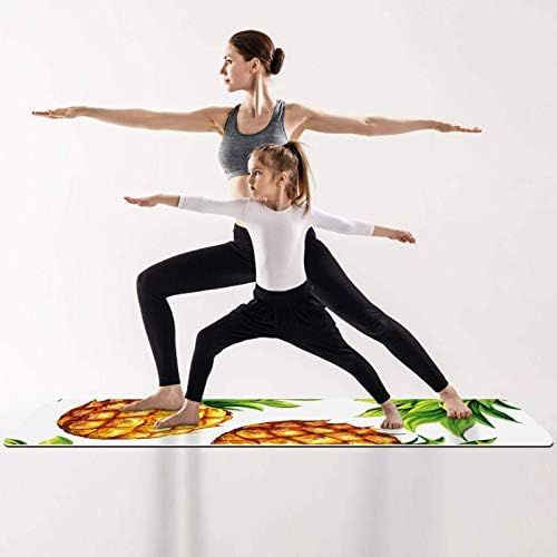 Unicey debela neklizajuća Vježba & amp; fitnes 1/4 prostirka za jogu sa tropskim ljetnim voćnim printom za Yoga Pilates & amp; Vježba