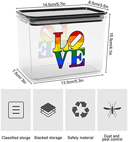 Ljubav LGBT Gay Pride kutija za pohranu plastična hrana Organizator kontejneri kanisteri sa poklopcem za kuhinju