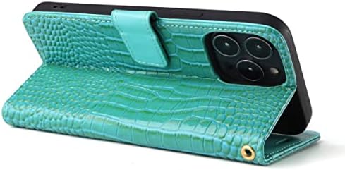 Verawe kožna preklopna futrola za iPhone 14 Pro Max, krokodilska kožna štampa, futrola za iPhone 12 13 Pro Max, torbica za novčanik