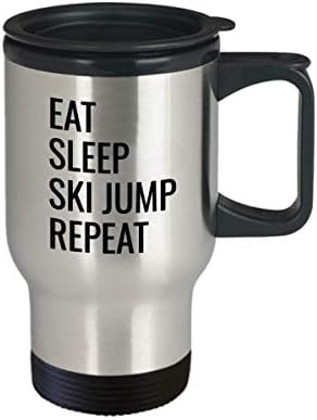 Smiješno skijanje putničke krigle suja ideja jesti skijaški skok za spavanje Ponovite za njega njena mama tata muškarac ženski rođendan TM1826
