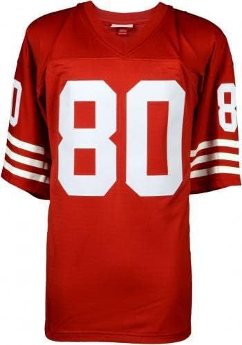 Uokvirena Jerry Rice San Francisco 49ers Autografirani Mitchell i Ness Red Replica sa natpisom SB XXIII MVP - autogramirani NFL dresovi