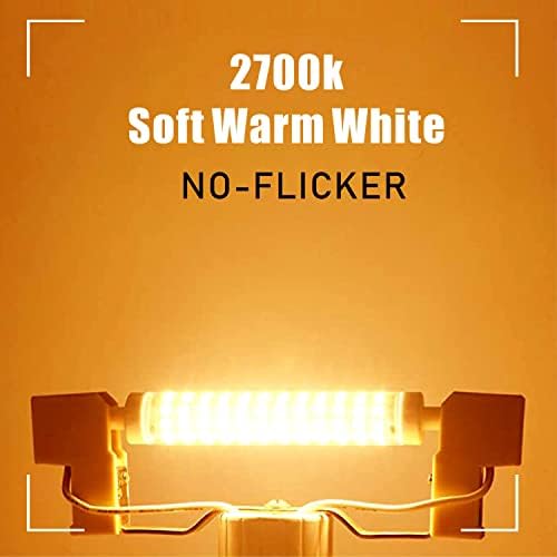 AIMEOKO R7S LED sijalica 10W 118mm J tip 120v dvostruka, topla bijela 2700k LED lampa koja se ne može zatamniti za pejzaž, rad, sigurnost,
