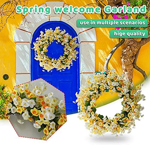 Vratni vijenci za ulazna vrata izvan svake sezonske dnevne zvone proljeće majčino cvjetni kucač vijenac dnevna vrata umjetna cvijeća