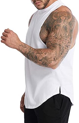 Wenkomg1 muški čvrsti spremnik TOP QUICK DRY BAULEEVeless majica za majicu Fitness Active Slim Fit Tee